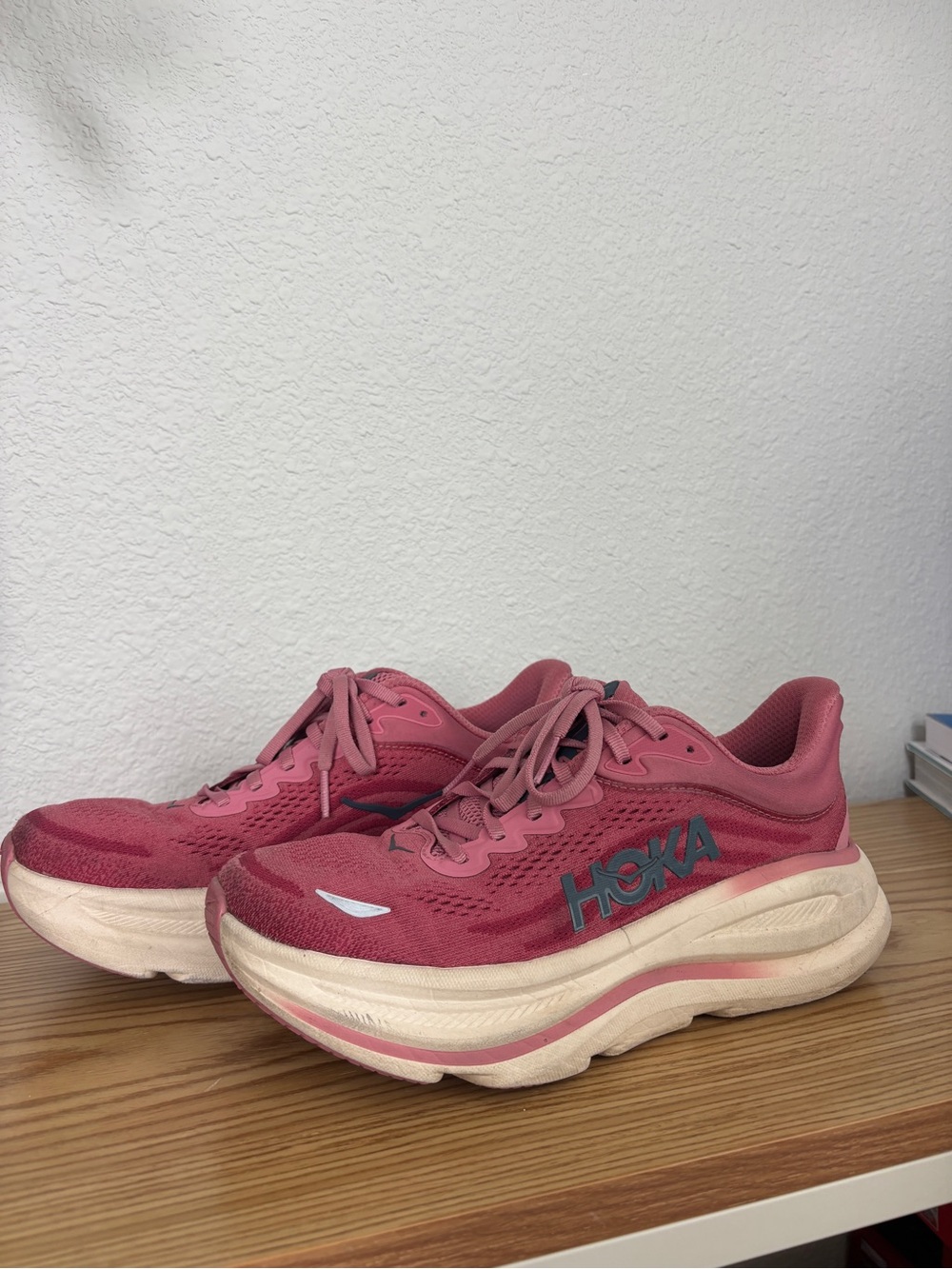 Hoka Women's Pink Cushioned Running Sneakers